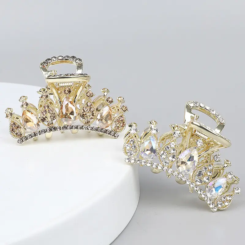 Korean Tiara Crown Clip for Women Medium Size - Image 3