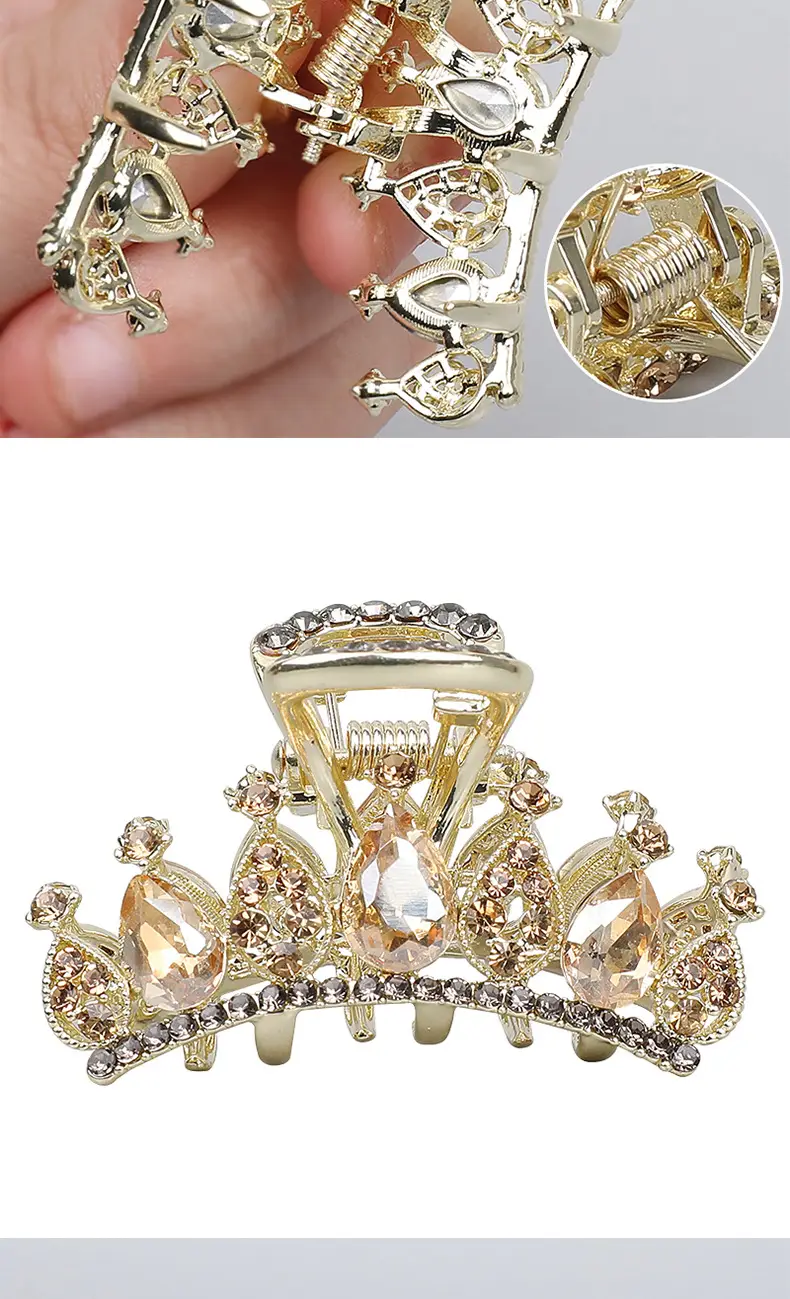 Korean Tiara Crown Clip for Women Medium Size — feature 7