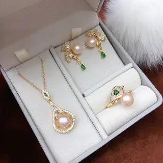 Luxury Pearl 3-Piece Jewelry Set for Women - Image 2