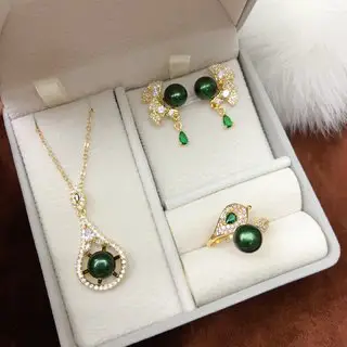 Luxury Pearl 3-Piece Jewelry Set for Women - Image 4