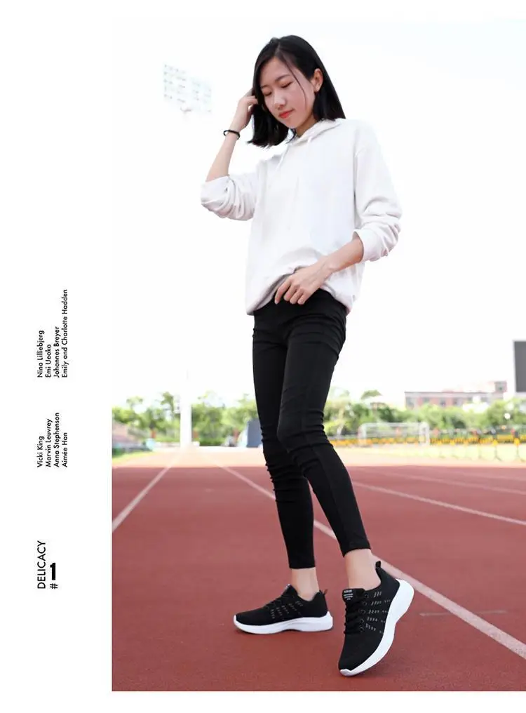 Women's Black Flying Woven Mesh Sneakers Lightweight Breathable — feature 18