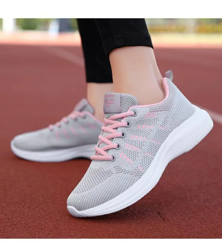 Women's Black Flying Woven Mesh Sneakers Lightweight Breathable — feature 22