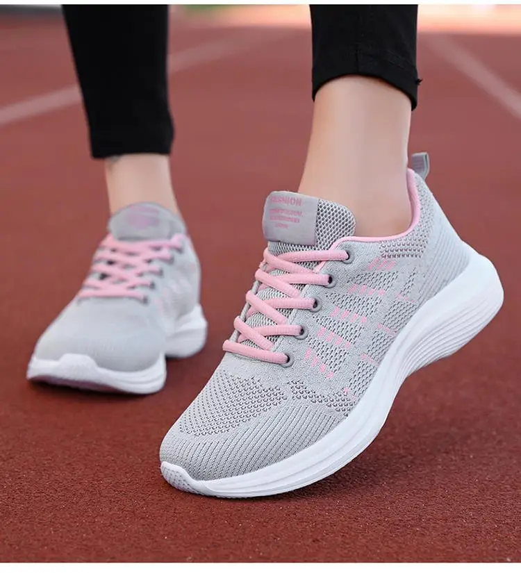 Women's Black Flying Woven Mesh Sneakers Lightweight Breathable — feature 24