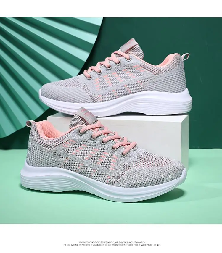Women's Black Flying Woven Mesh Sneakers Lightweight Breathable — feature 34