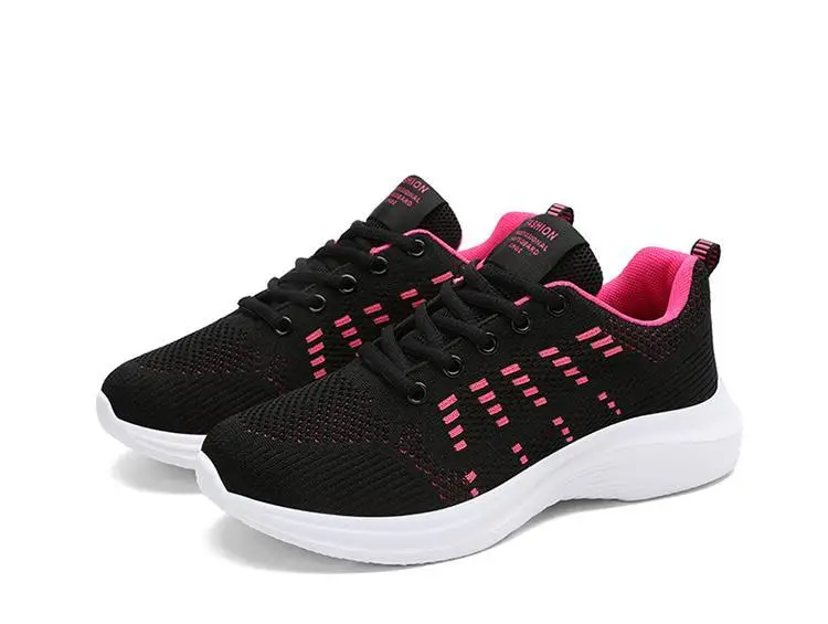 Women's Black Flying Woven Mesh Sneakers Lightweight Breathable — feature 39