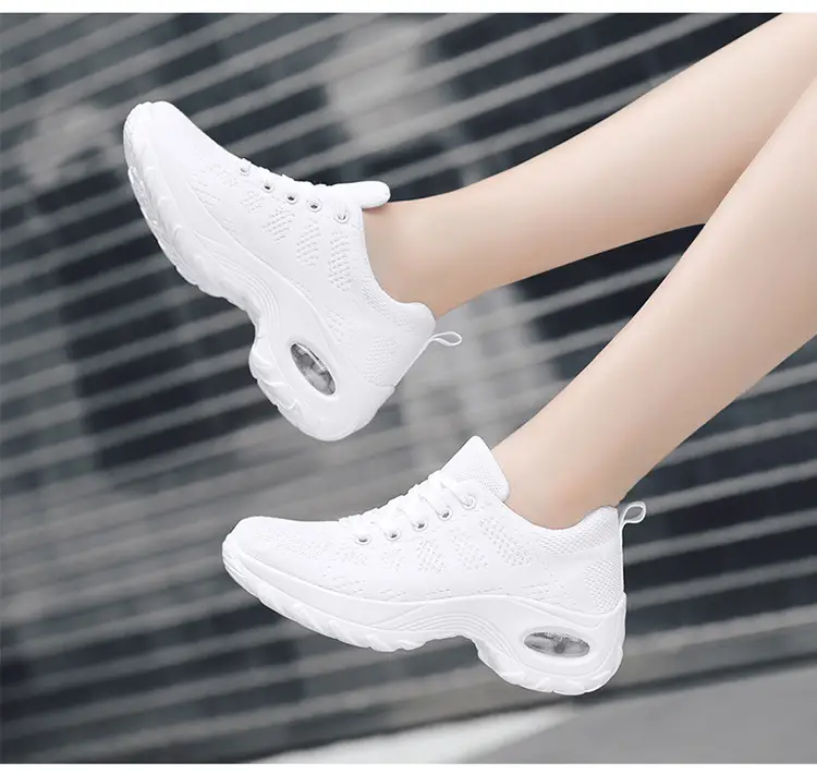 Foreign Trade Wholesale Women's Shoes Spring and Summer Fly-Knit Air-Cushioned Large Size Mom Shoes Outdoor Fashion Simple Lightweight Breathable Sports Shoes — feature 30