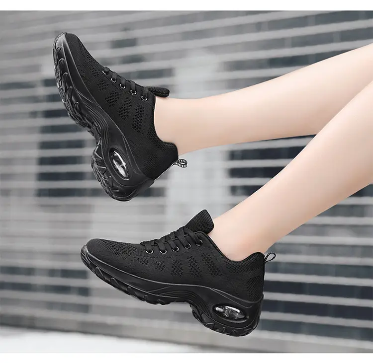 Foreign Trade Wholesale Women's Shoes Spring and Summer Fly-Knit Air-Cushioned Large Size Mom Shoes Outdoor Fashion Simple Lightweight Breathable Sports Shoes — feature 34