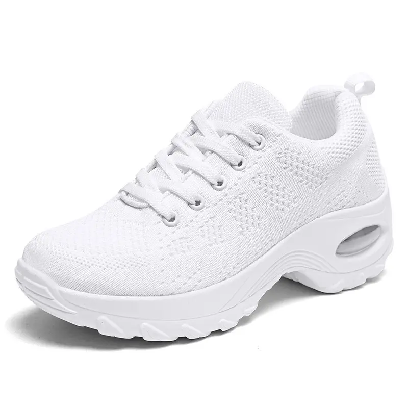 Foreign Trade Wholesale Women's Shoes Spring and Summer Fly-Knit Air-Cushioned Large Size Mom Shoes Outdoor Fashion Simple Lightweight Breathable Sports Shoes - Image 2