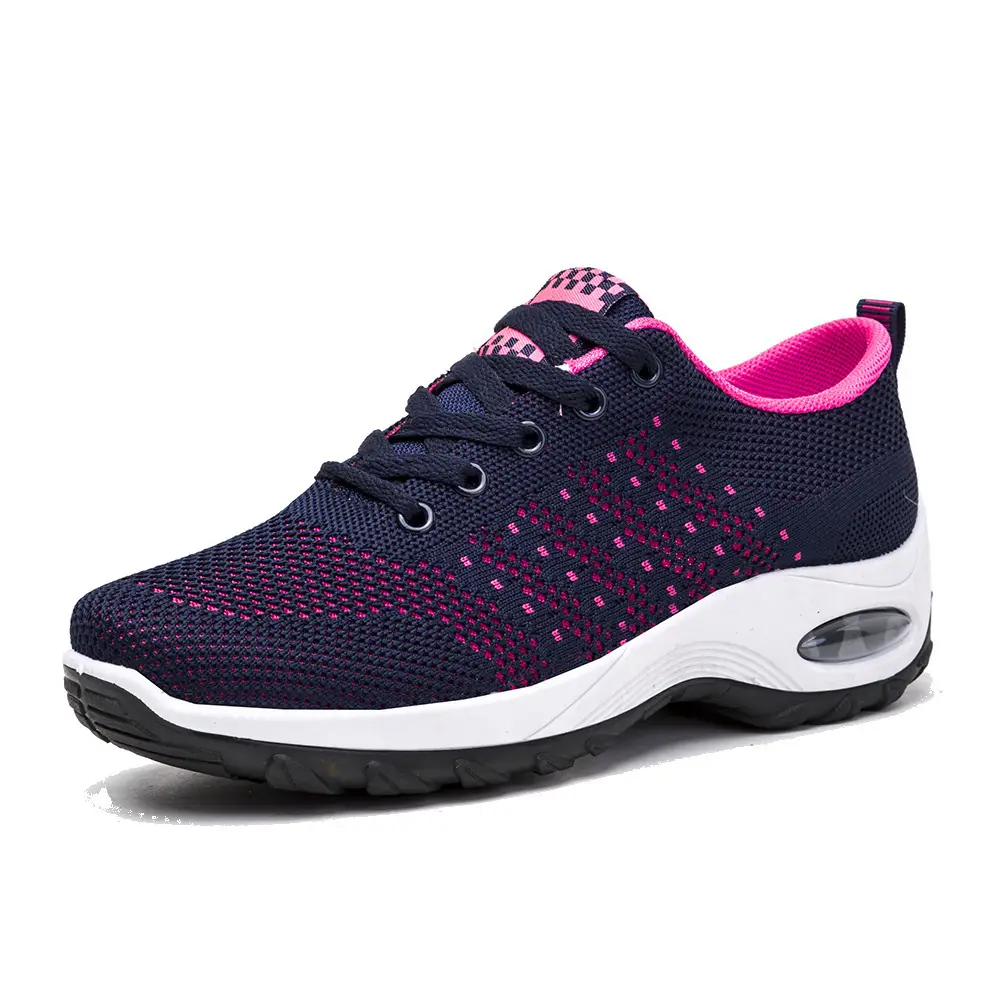 Foreign Trade Wholesale Women's Shoes Spring and Summer Fly-Knit Air-Cushioned Large Size Mom Shoes Outdoor Fashion Simple Lightweight Breathable Sports Shoes - Image 3
