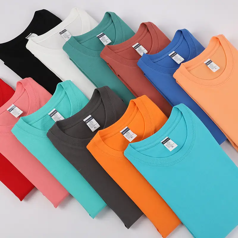 Pure Cotton Round Neck T-Shirt Orange Men Women