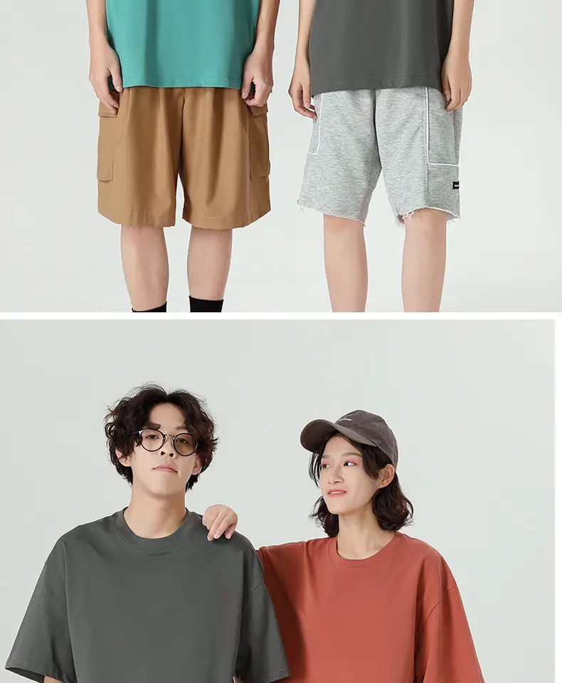Pure Cotton Round Neck T-Shirt Orange Men Women — feature 26