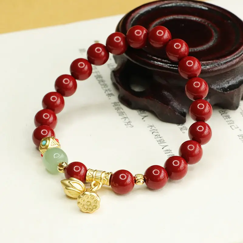 Purple Gold Sand Cinnabar Bracelet Two Generations - Image 4