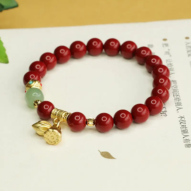 Purple Gold Sand Cinnabar Bracelet Two Generations — feature 6