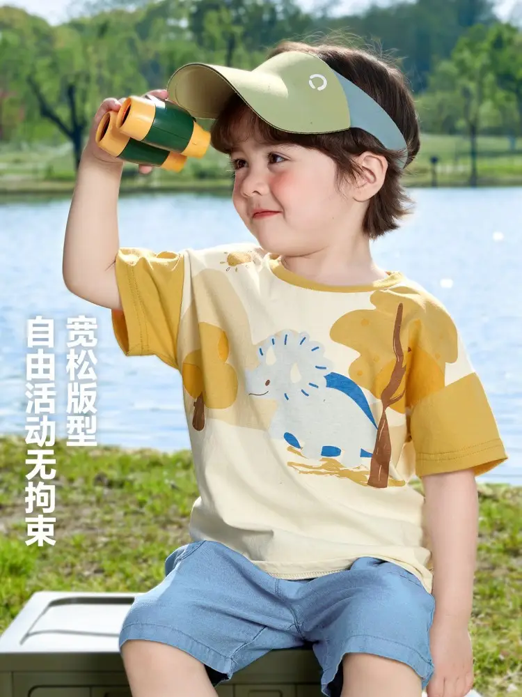 Toddler T-Shirt Right Hand European Style Yellow Blue