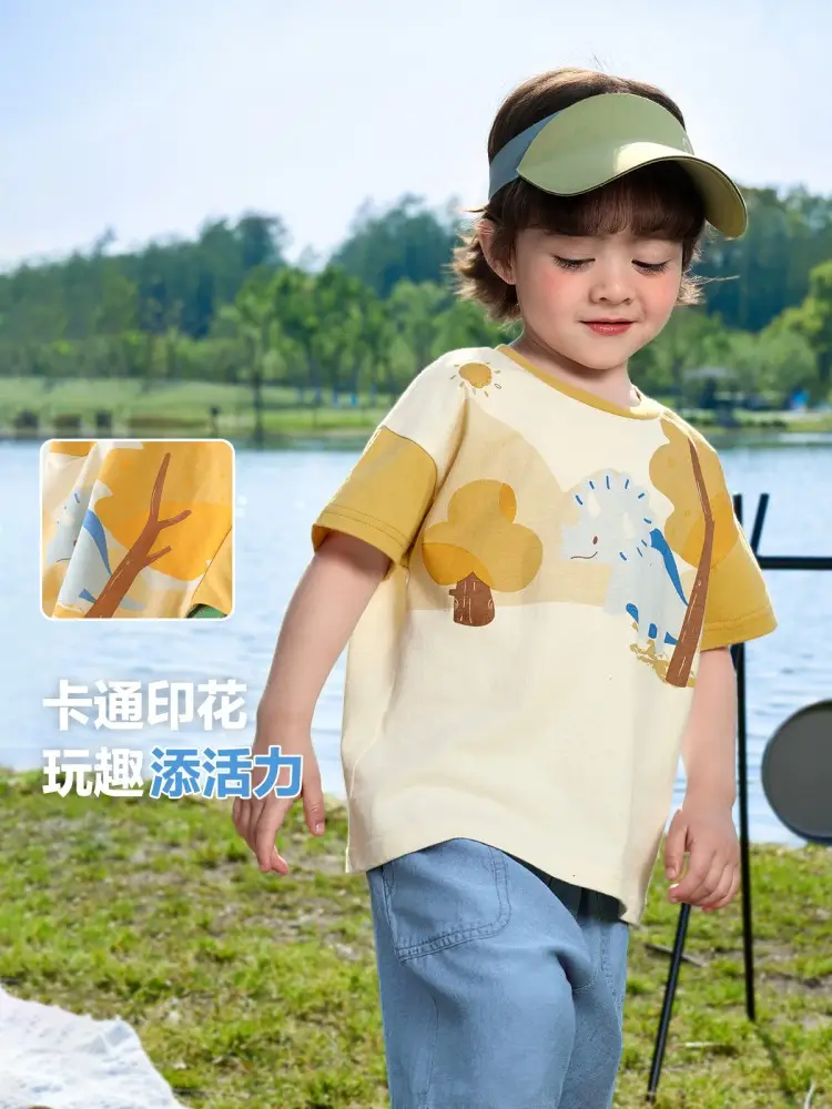 Toddler T-Shirt Right Hand European Style Yellow Blue