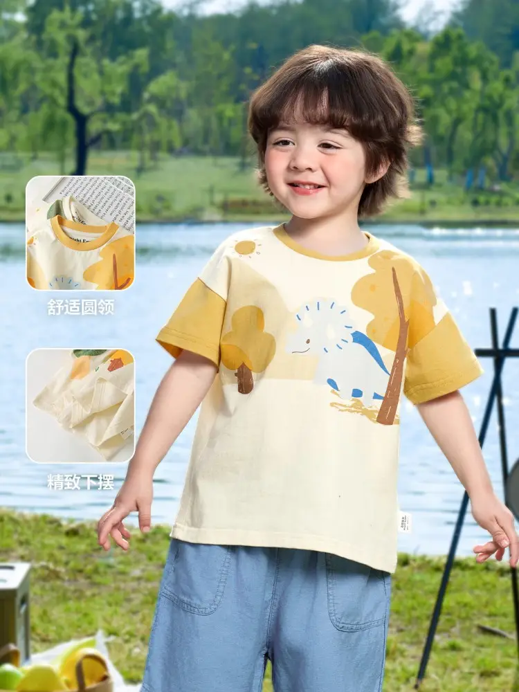 Toddler T-Shirt Right Hand European Style Yellow Blue