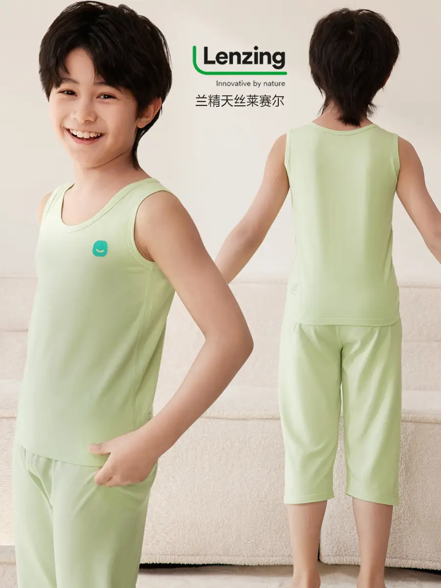 Linhje Tencel Lyocell Sleeveless Vest for Boys Girls Spring Summer - Image 11