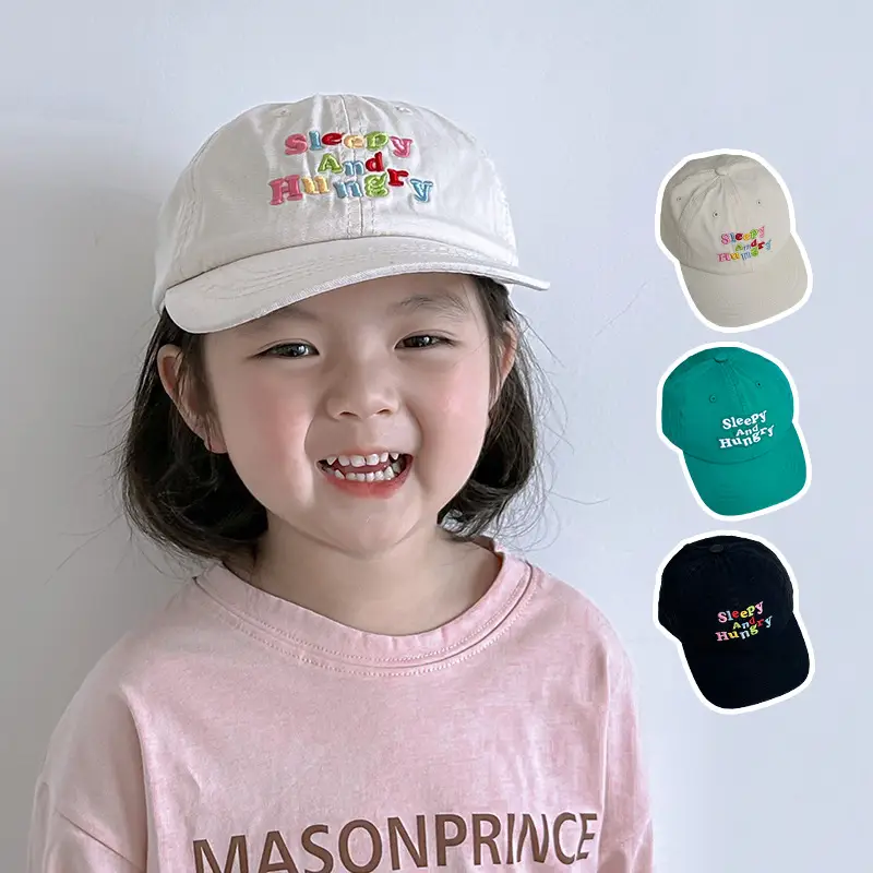 Sleepy Hangry Green & Beige Baseball Caps - Image 4