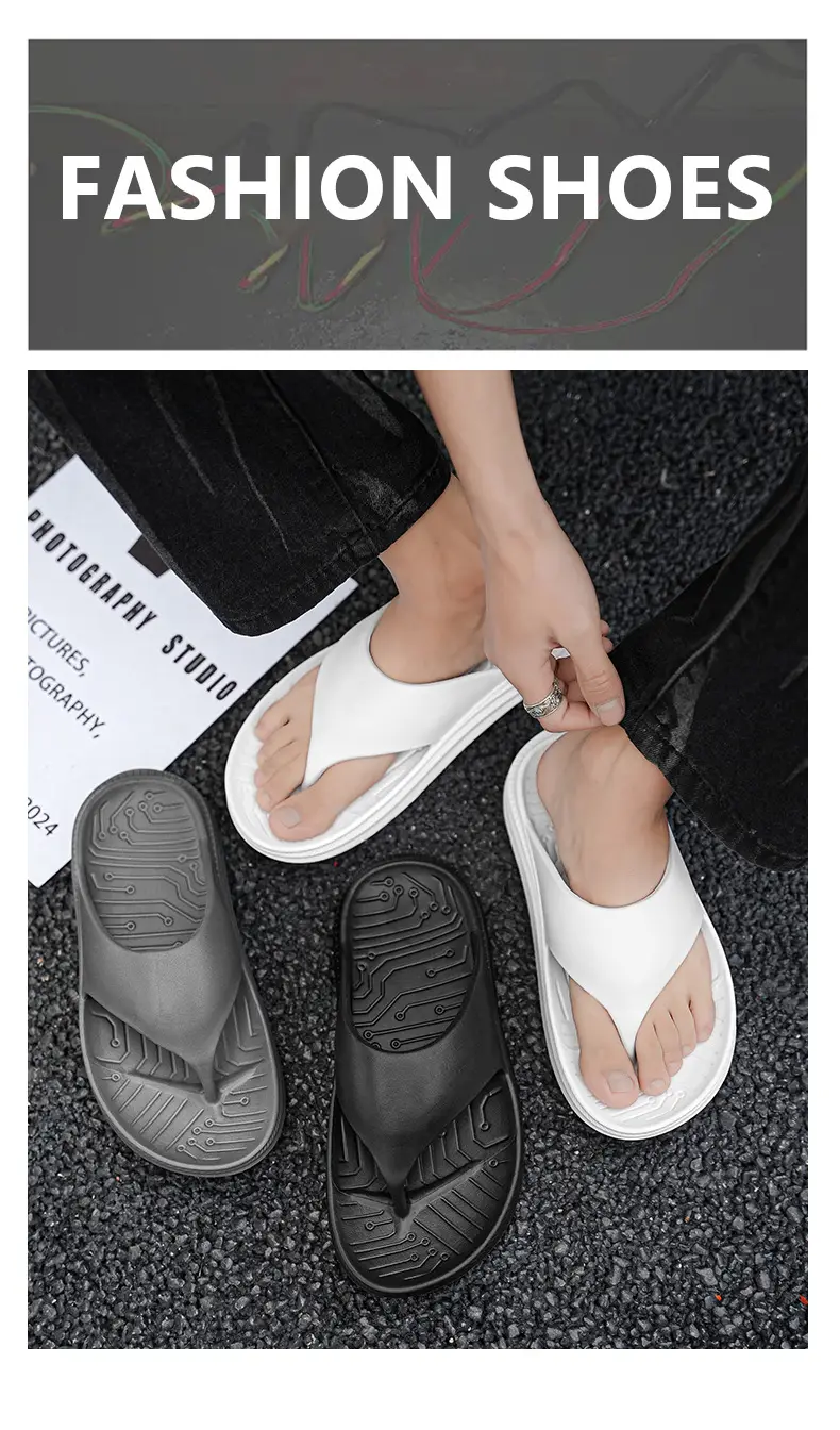 2025 Summer Flip-Flops for Men, Stylish Outdoor Beach Shoes, Trendy Soft-Soled Non-Slip Sandals for Men — feature 1