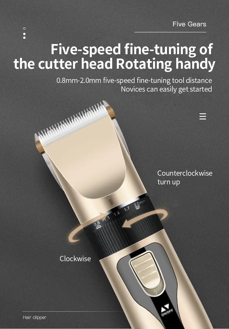 Electric Hair Clipper with 4 Blades & USB Charge — feature 6