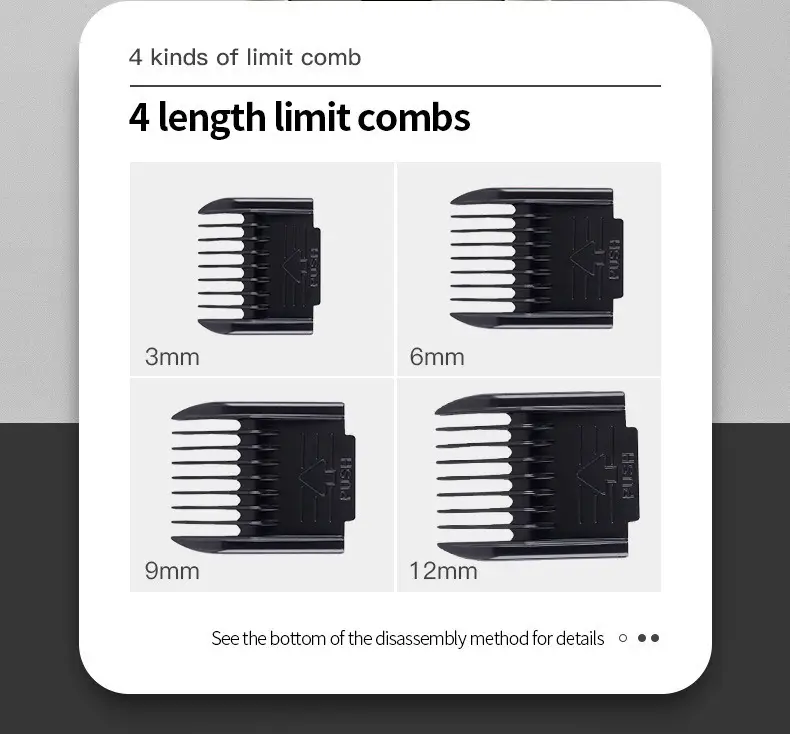 Electric Hair Clipper with 4 Blades & USB Charge — feature 8