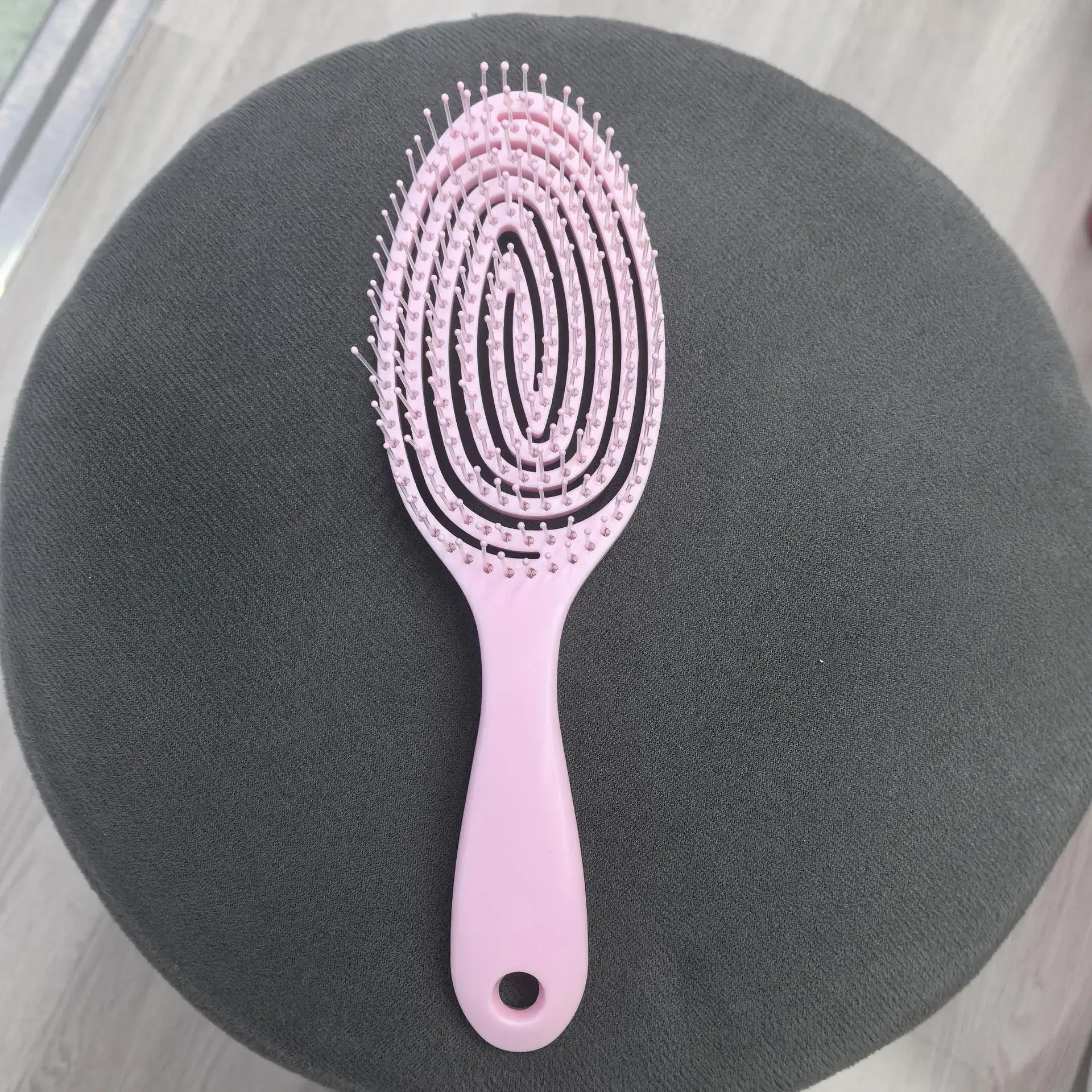 Pink Skull Top Hair Comb Dual Use Wet Dry - Image 3