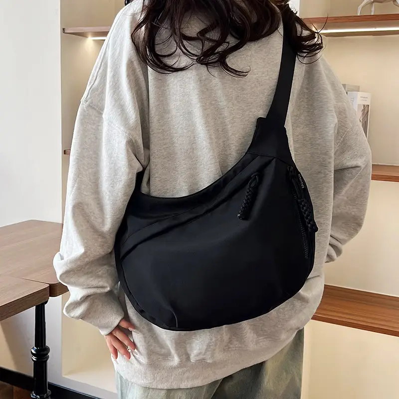 Black Shoulder Messenger Bag for Women