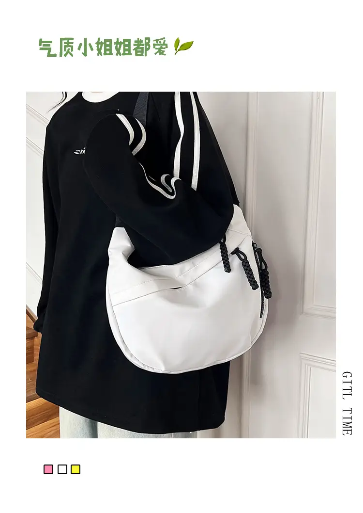 Black Shoulder Messenger Bag for Women — feature 2
