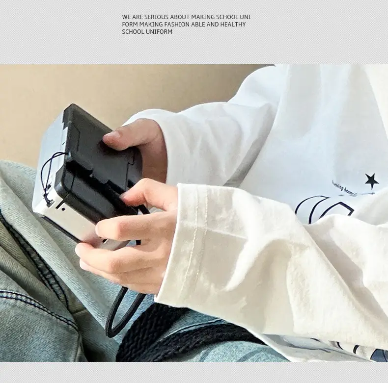 Boys Long Sleeve White T-Shirt Spring 2025 Medium Large — feature 11