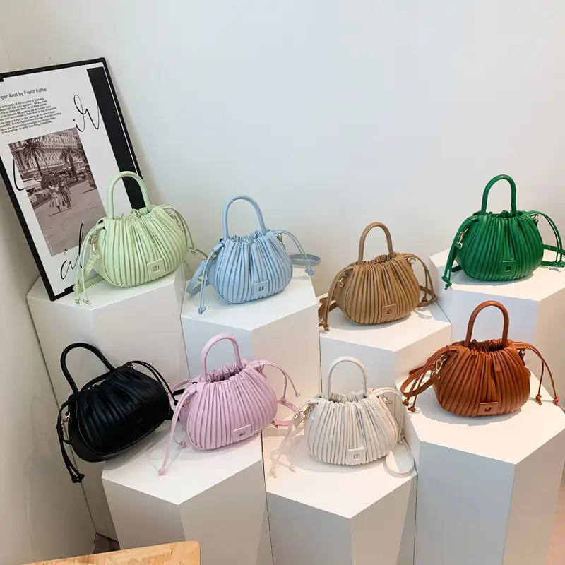Black Pleated Crossbody Bag for Women 2026 - Image 11