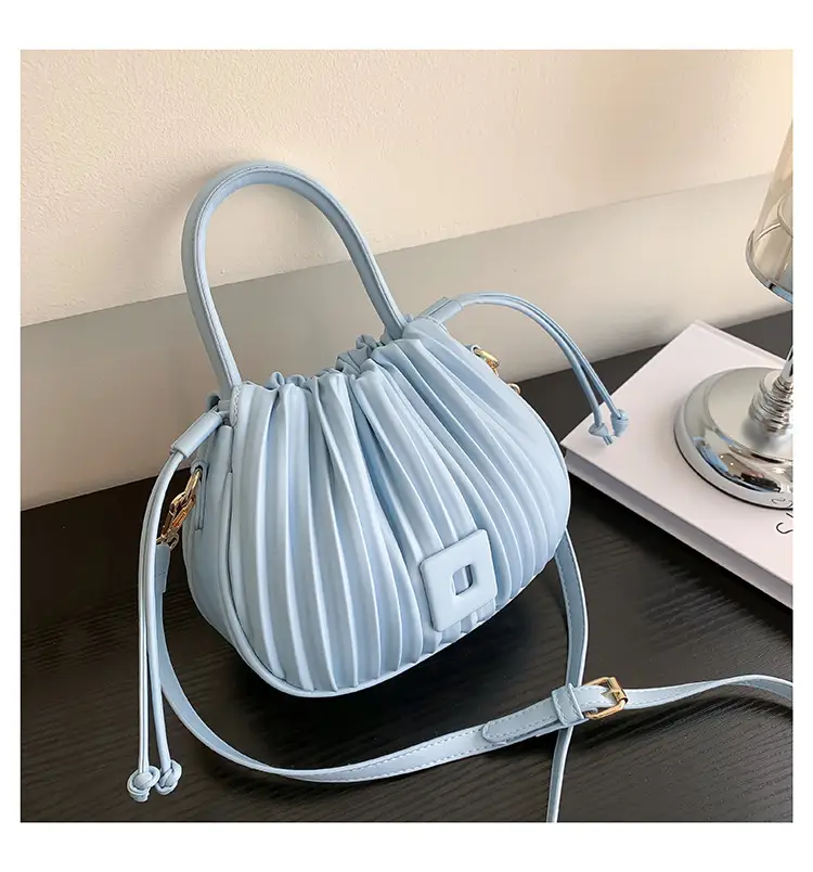 Black Pleated Crossbody Bag for Women 2026 - Image 3