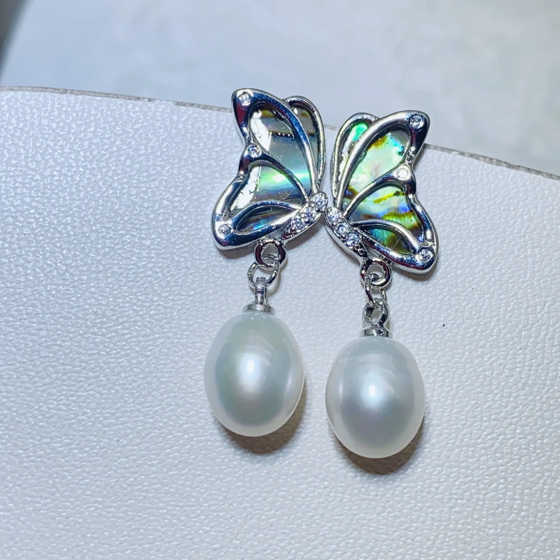 Abalone Shell Butterfly Pearl Earrings for Women — feature 6