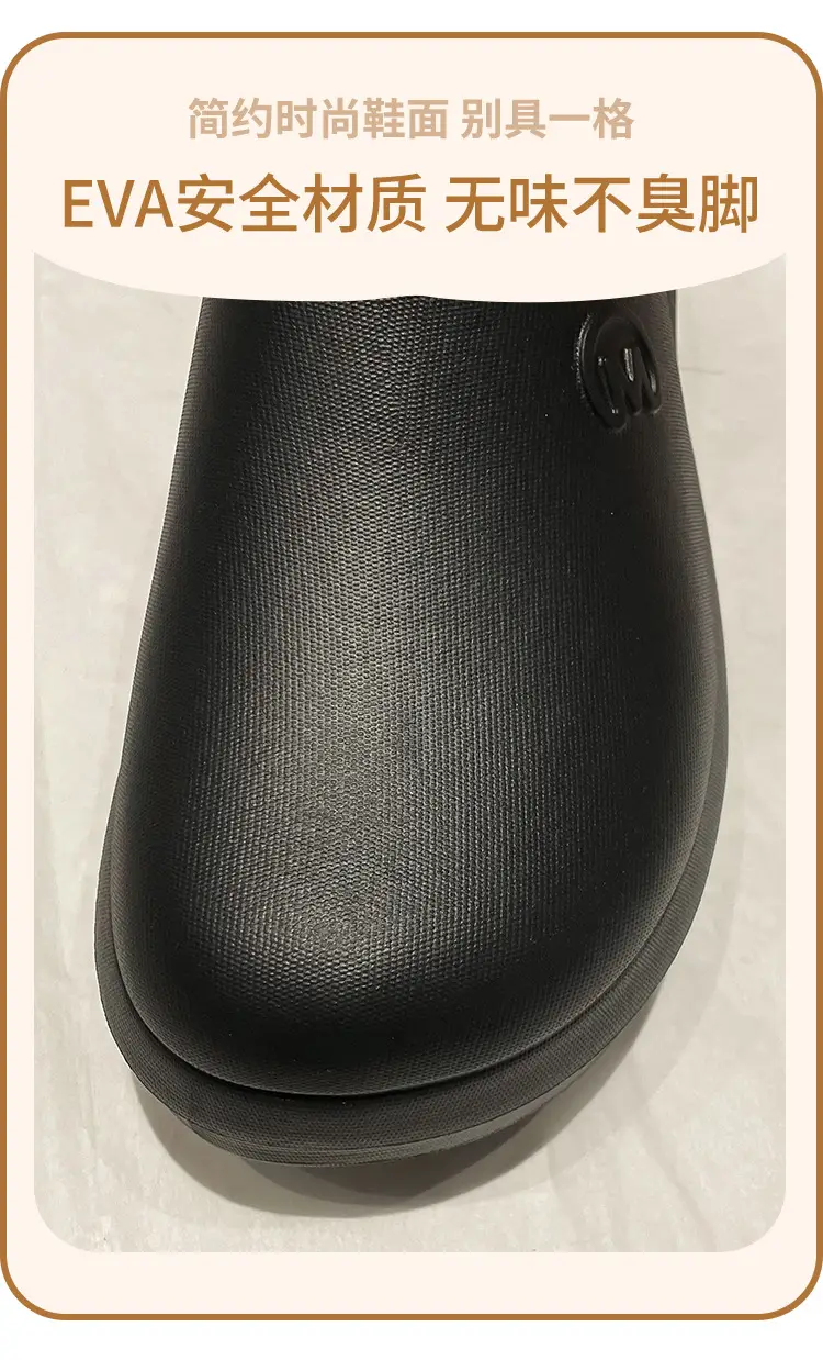 New chef shoes men's and women's thick-soled heightening shoes outer wear half-support lazy slippers summer fashion brand beach sandals — feature 5