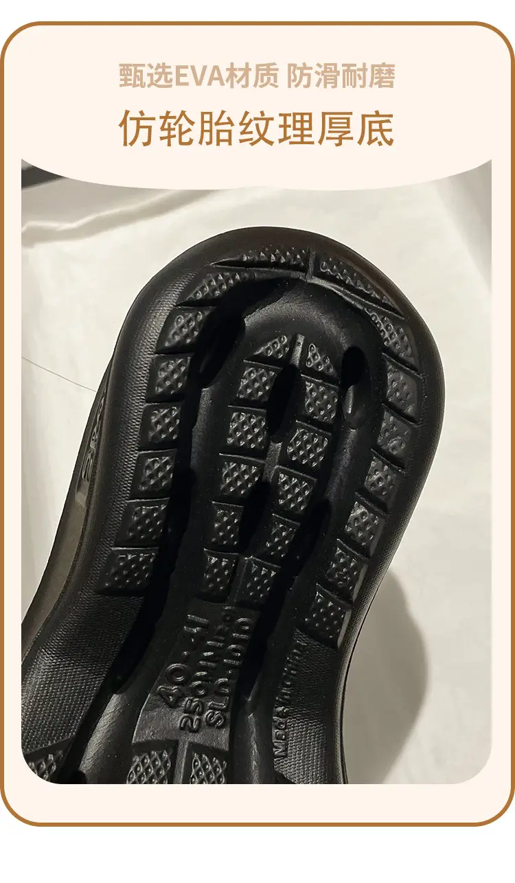 New chef shoes men's and women's thick-soled heightening shoes outer wear half-support lazy slippers summer fashion brand beach sandals — feature 7