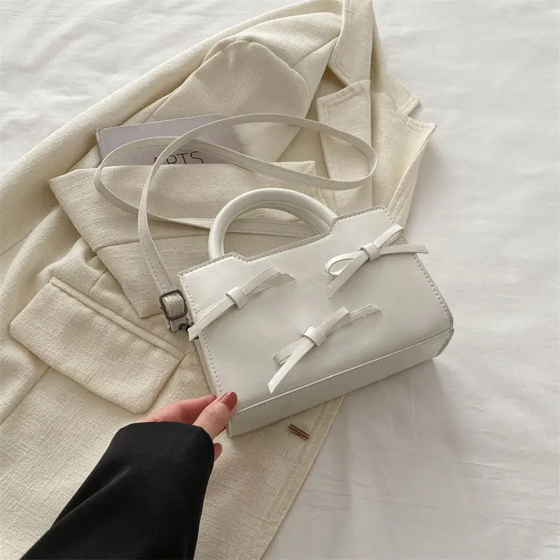 White Bow Shoulder Bag 2024 New Arrival - Image 2