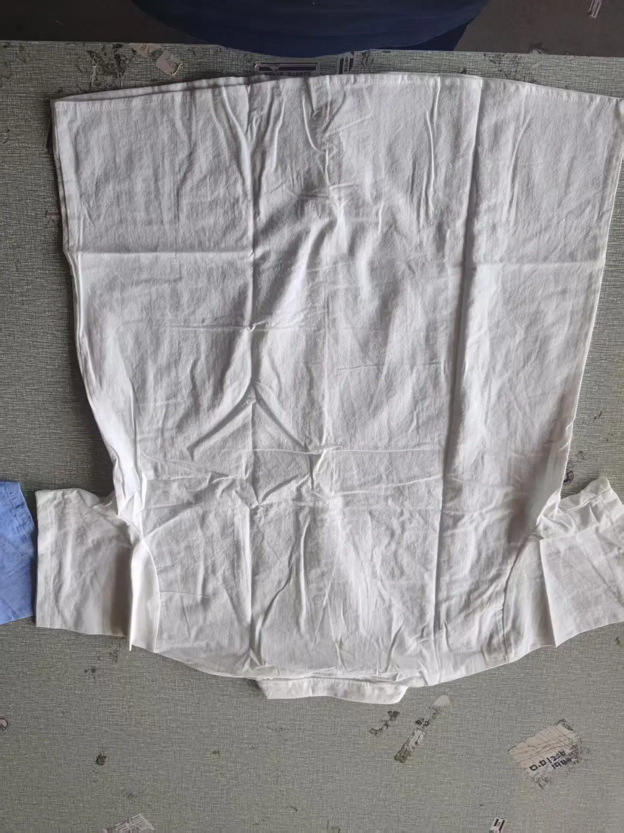 Men's White Short-Sleeve Button Shirt Cotton Linen — feature 10