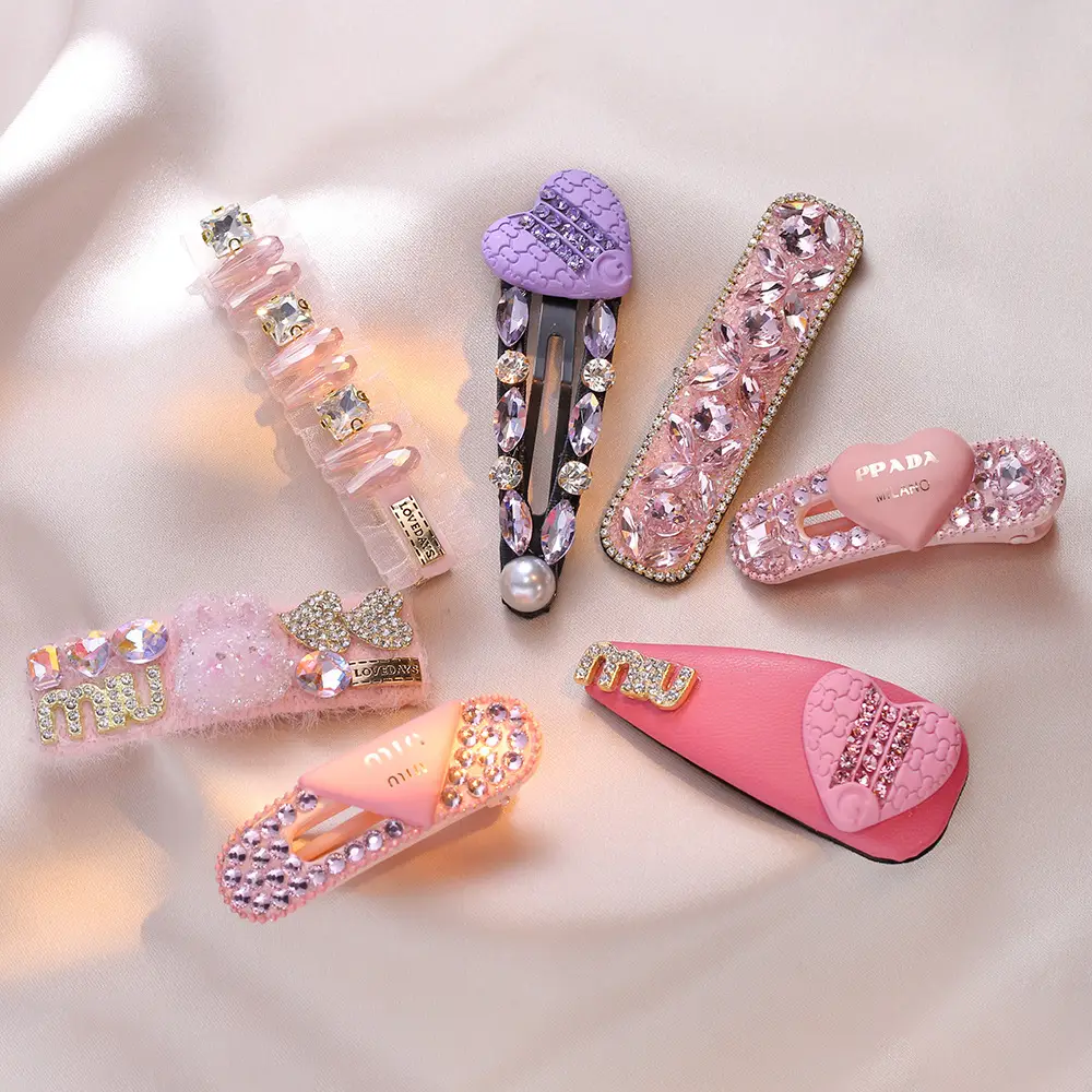 Pink Crystal Hairpin Clip for Girls - Image 10