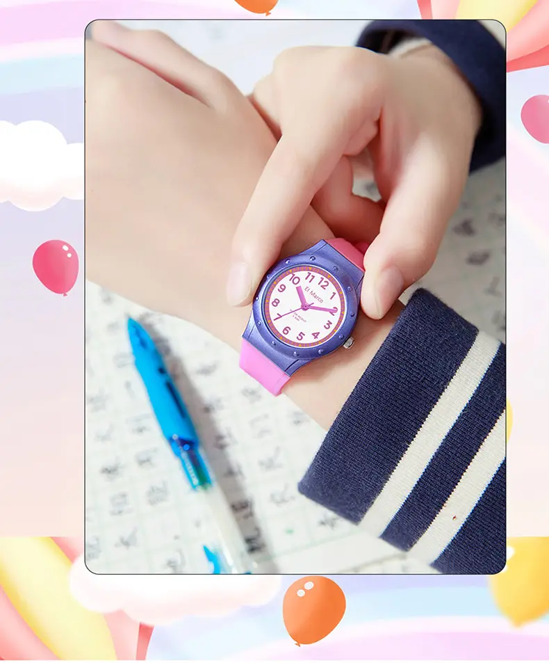 El Marco Waterproof Green Quartz Watch for Kids — feature 18