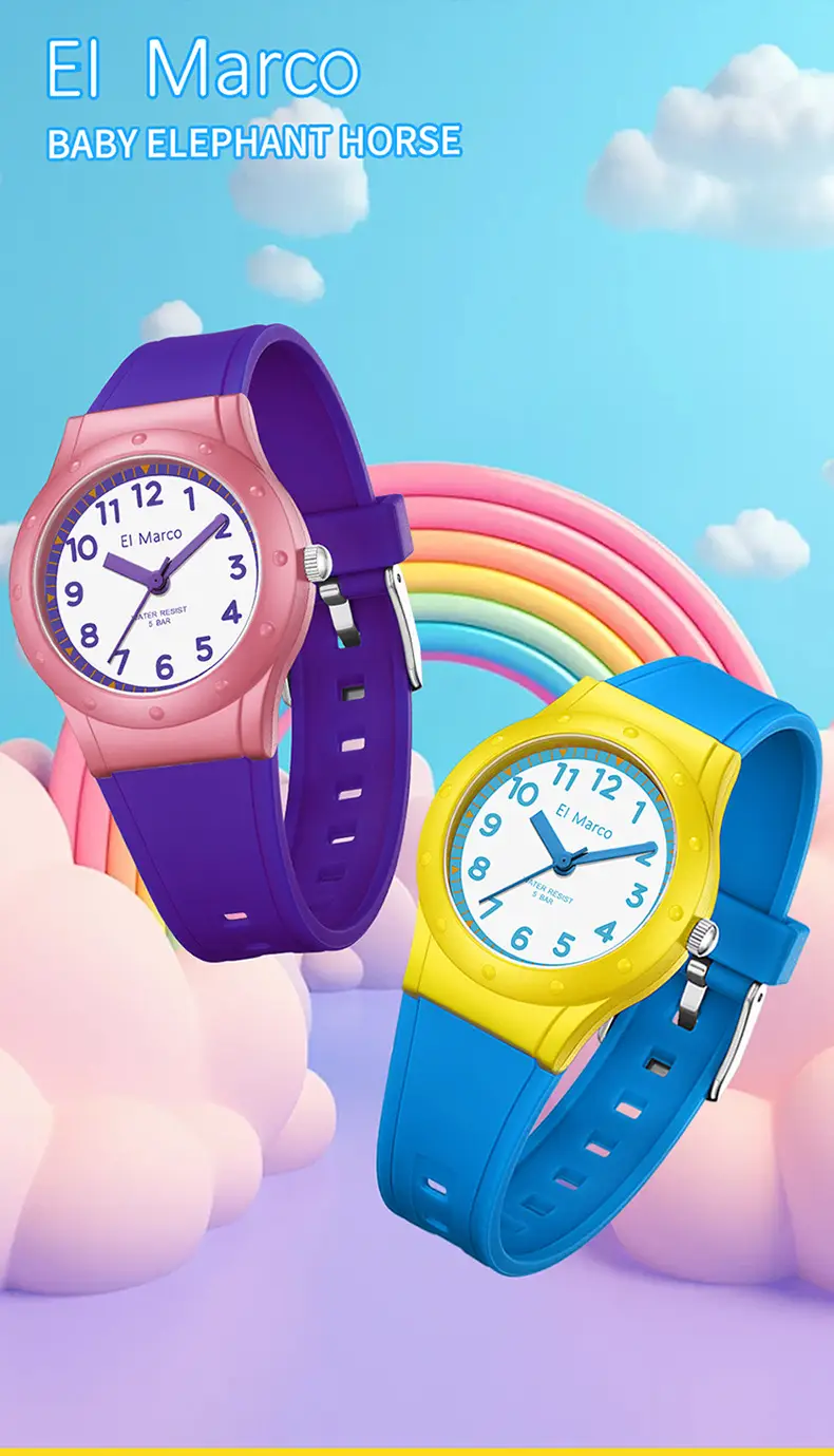 El Marco Waterproof Green Quartz Watch for Kids — feature 22