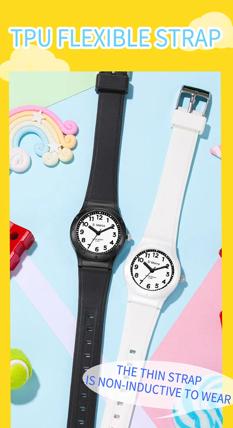 El Marco Waterproof Green Quartz Watch for Kids — feature 23