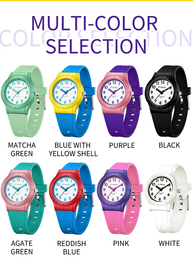 El Marco Waterproof Green Quartz Watch for Kids — feature 29
