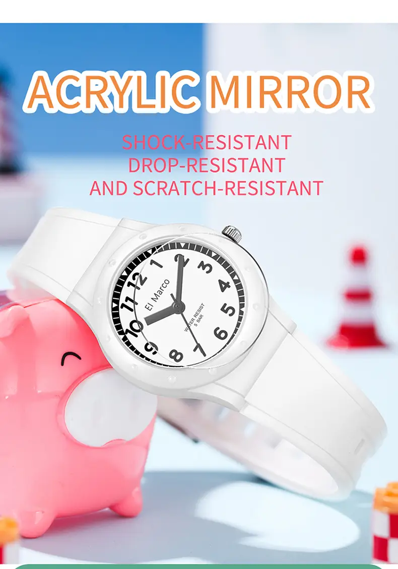 El Marco Waterproof Green Quartz Watch for Kids — feature 31