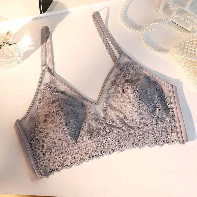 Black Lace Push Up Bra for Women - Image 8