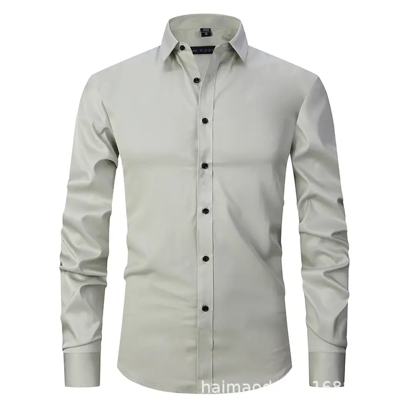 Men's Maroon Button Down Shirt for Commute - Image 14