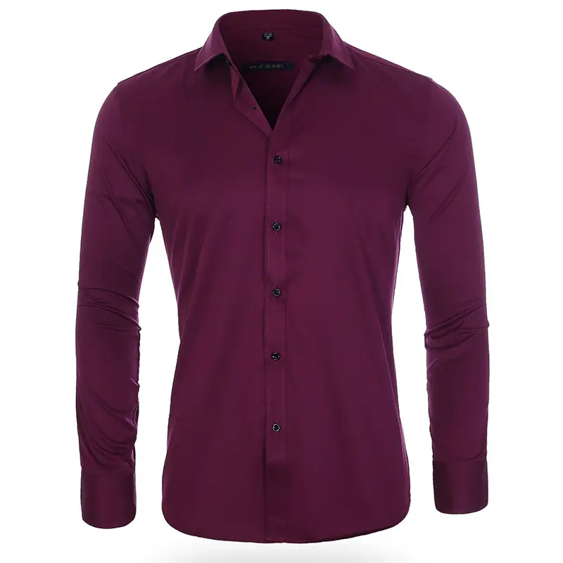 Men's Maroon Button Down Shirt for Commute - Image 6