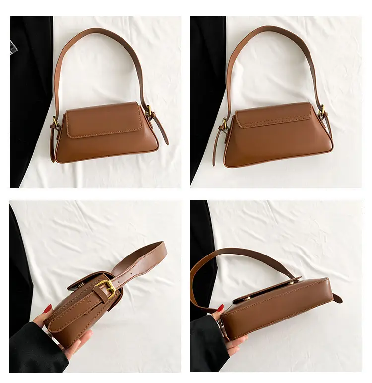 Black Square Crossbody Bag with Gold Plated Hardware — feature 10