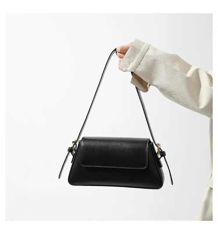 Black Square Crossbody Bag with Gold Plated Hardware — feature 33