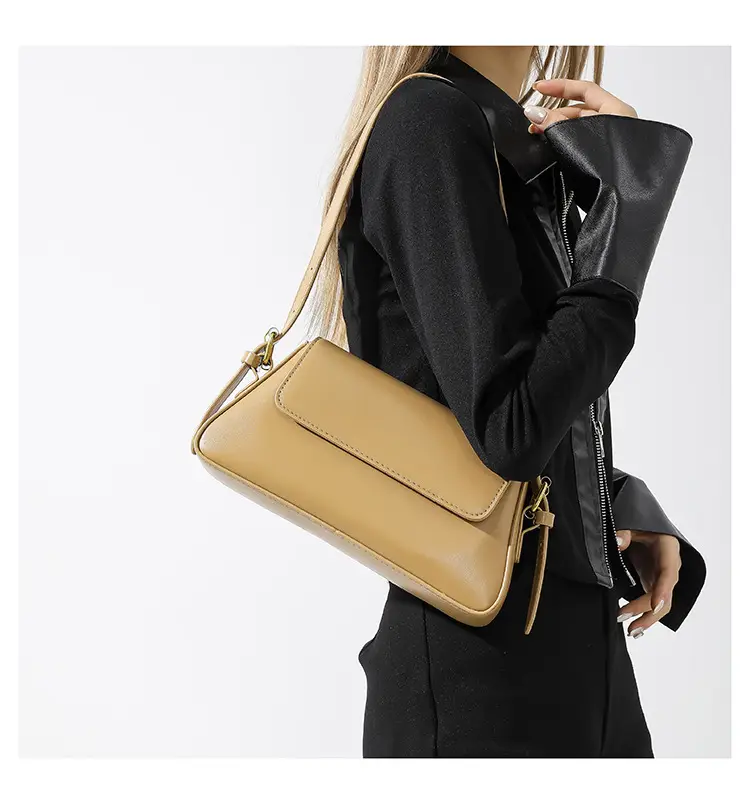 Black Square Crossbody Bag with Gold Plated Hardware — feature 34
