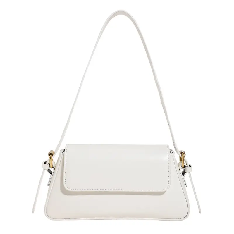 Black Square Crossbody Bag with Gold Plated Hardware - Image 2