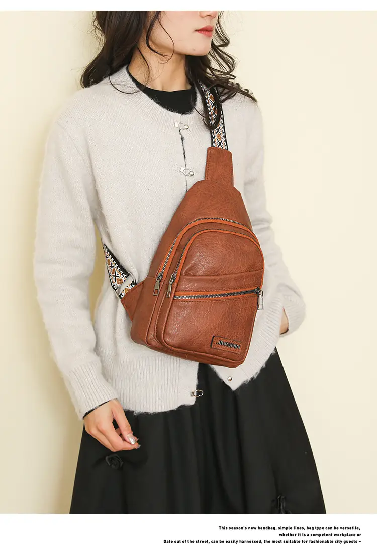 Women's Korean Style Soft Leather Chest Bag 2024 — feature 20